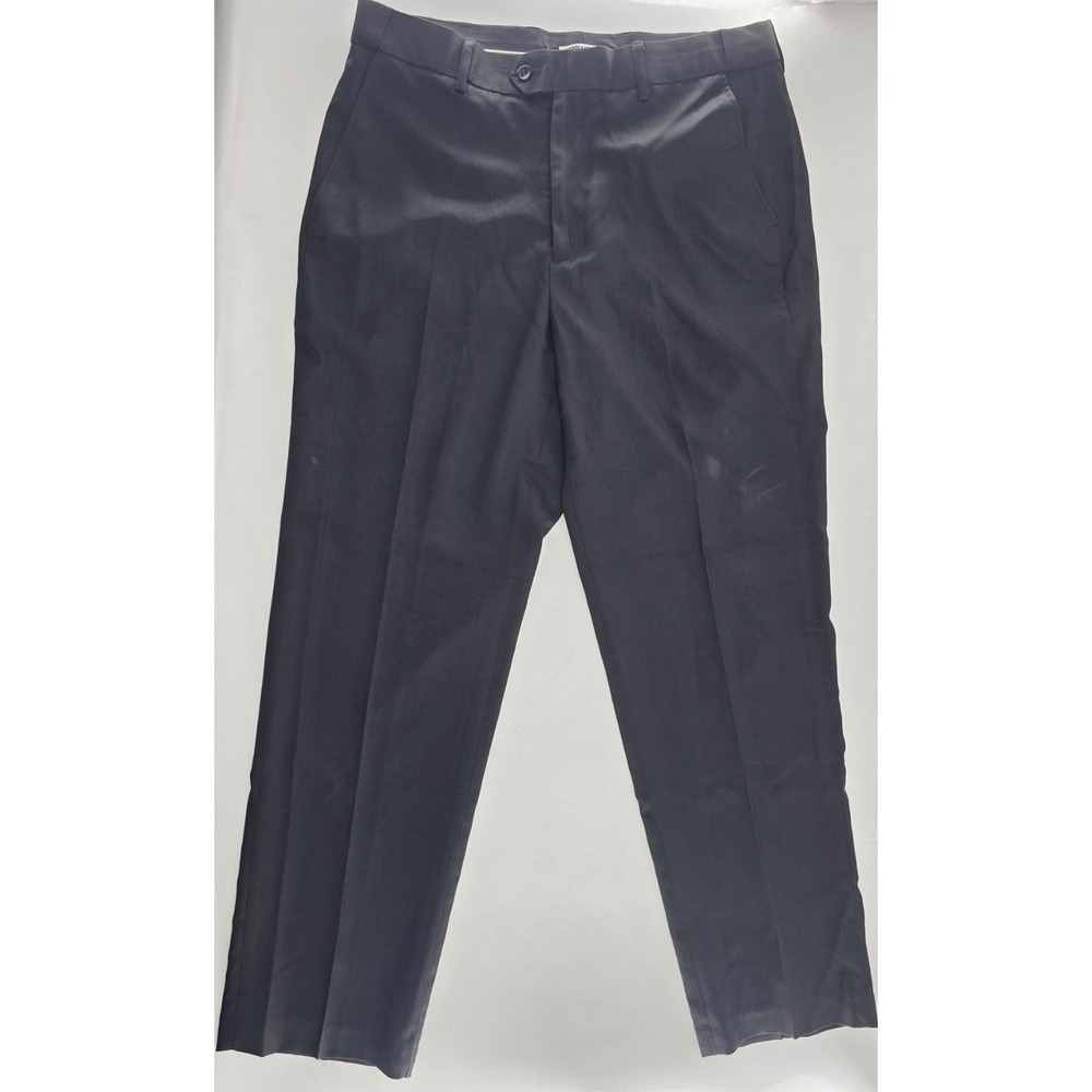 COOFANDY Mens Black Dress Pants Lightweight Straight Leg Elastic Size 34Wx29L